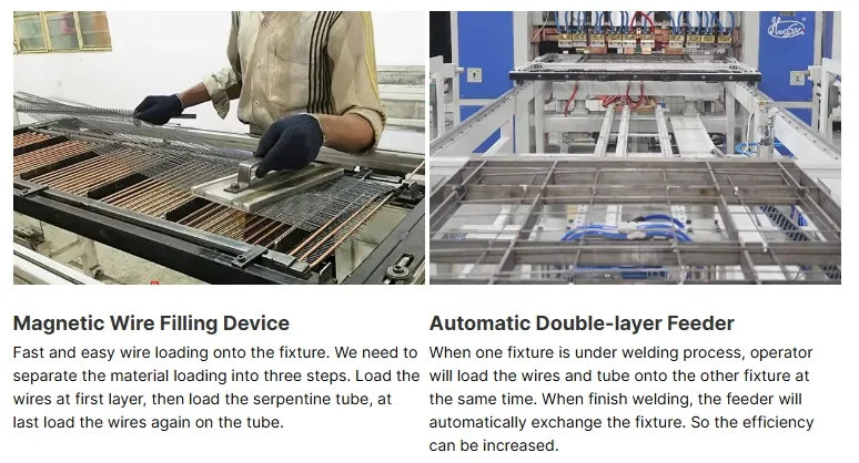 Kulkas Tabung Kawat Kondensor Mesin Jalur Produksi, Mesin Pengelasan dan Bending 4