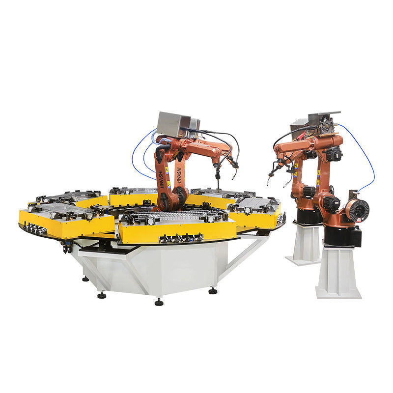Robot Pengelasan Industri MIG Enam Poros Untuk Penyimpanan Robot Pengelasan Rak Sudut Rak Kawat