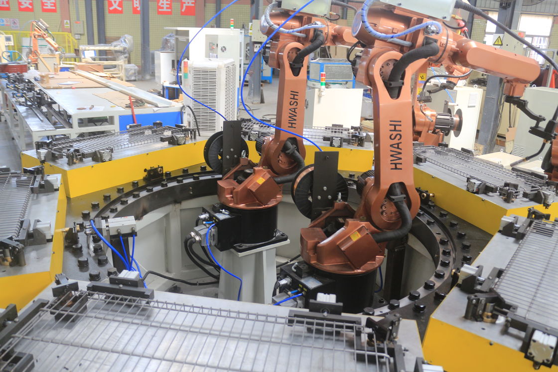 Robot Pengelasan Industri MIG Enam Poros Untuk Penyimpanan Robot Pengelasan Rak Sudut Rak Kawat