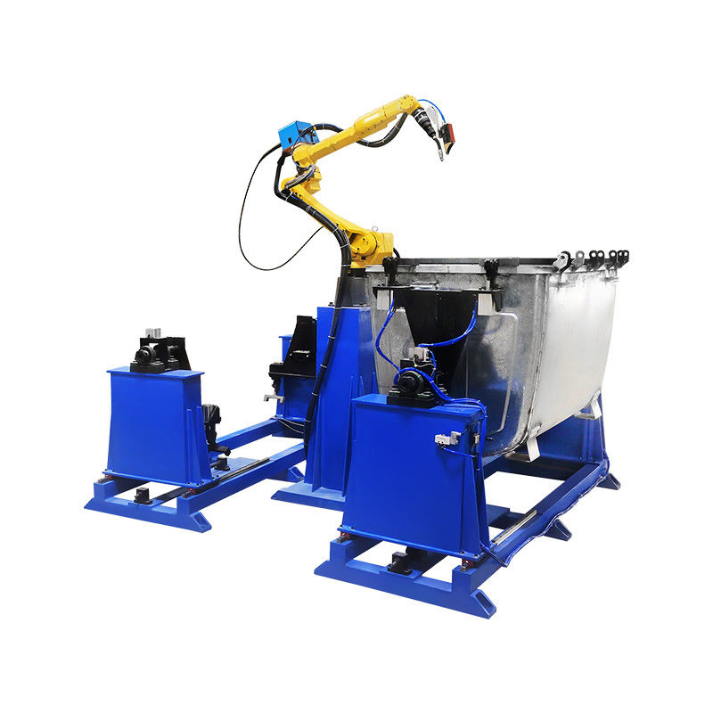 Robot Pengelasan MIG Untuk Kotak Sampah Dengan Pelacakan Seam Laser Mesin Pengelasan Laser Robot