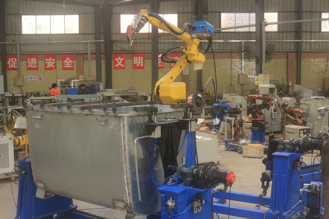 Robot Pengelasan MIG Untuk Kotak Sampah Dengan Pelacakan Seam Laser Mesin Pengelasan Laser Robot