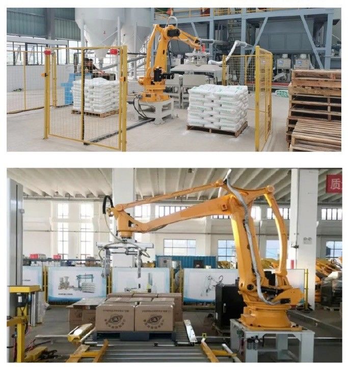 Robot Palletizing Industri Dengan Gripper Kantong Untuk Kantong Pasir Kantong Semen Kantong Tepung Kantong Palletizer