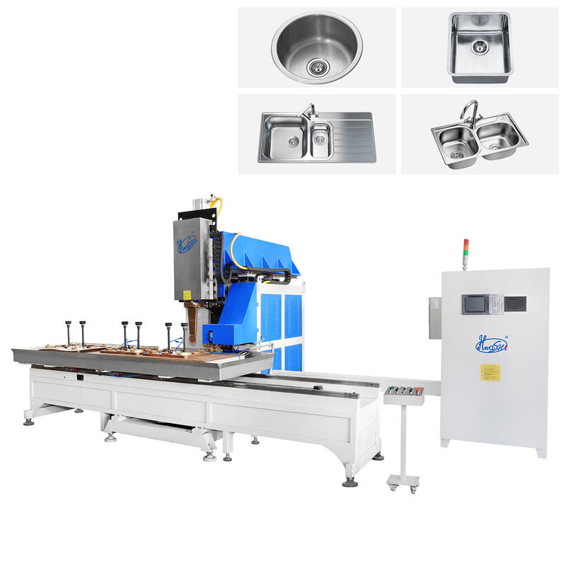 Hwashi Otomatis Mesin Pengelasan Seam Dapur Sink Bowl Maker CNC Stainless Steel Digunakan Kapal Tekanan Pompa