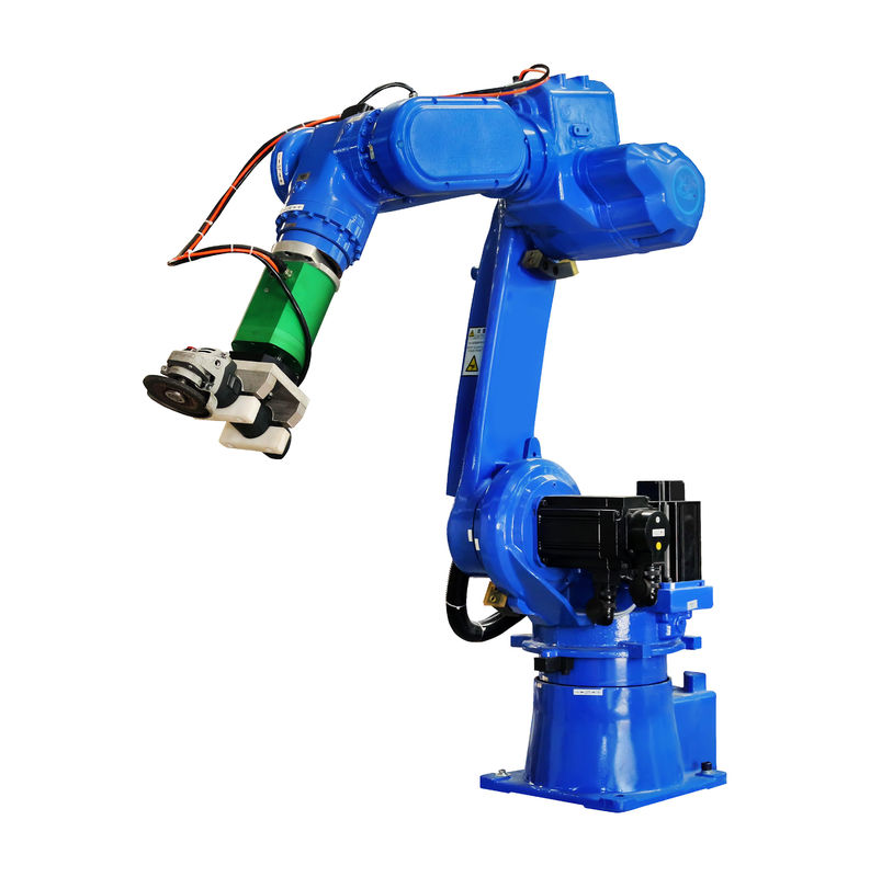 Blue HWASHI Welding Robot Station Kompak Ukuran Kecil Robot Pengelasan Arc Dedikasi