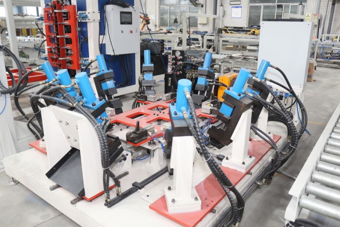 Pabrik Hwashi IBC Grid, IBC Cage Frame Line Produksi, IBC Cage Frame Locking Machine
