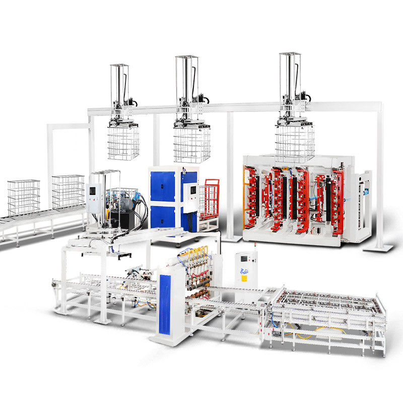 IBC grid,IBC Cage Frame produksi lini,Double Station Tubular Net Bending Machine