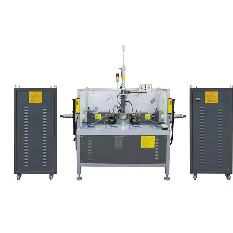 HWASHI 20KVA Pegangan Panci Baja Tahan Karat dan Mesin Las Butt Horisontal Telinga Tukang Las Titik untuk Memasak Piring Peralatan Masak