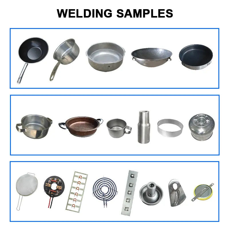 Hwashi Kualitas Terbaik Dapur Peralatan Masak Stainless Steel Dish Pot Handle/Ears Manual CD Spot Welding Making Machine