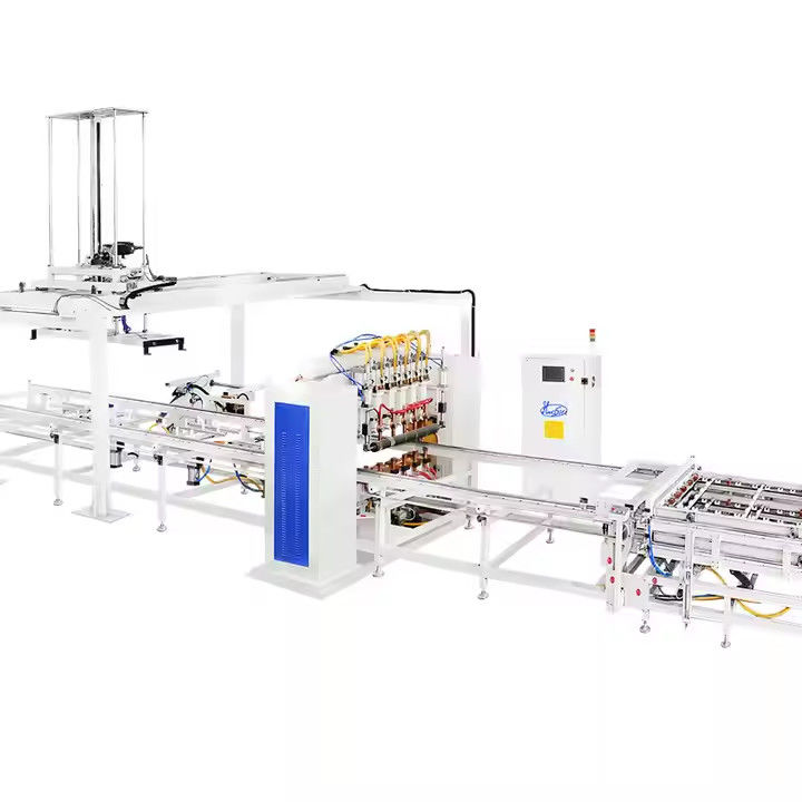 Hwashi IBC Cage Frame Mesin Pengelasan Otomatis Garis Produksi Mesh Pengungkapan Mesin Pengelasan Frame Mesin Pengelasan