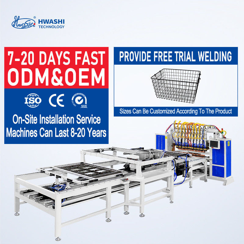 Mesin Pengelasan Titik Steel Wire Mesh Kulkas Wire Shelf Multipoint Spot Welding Machine