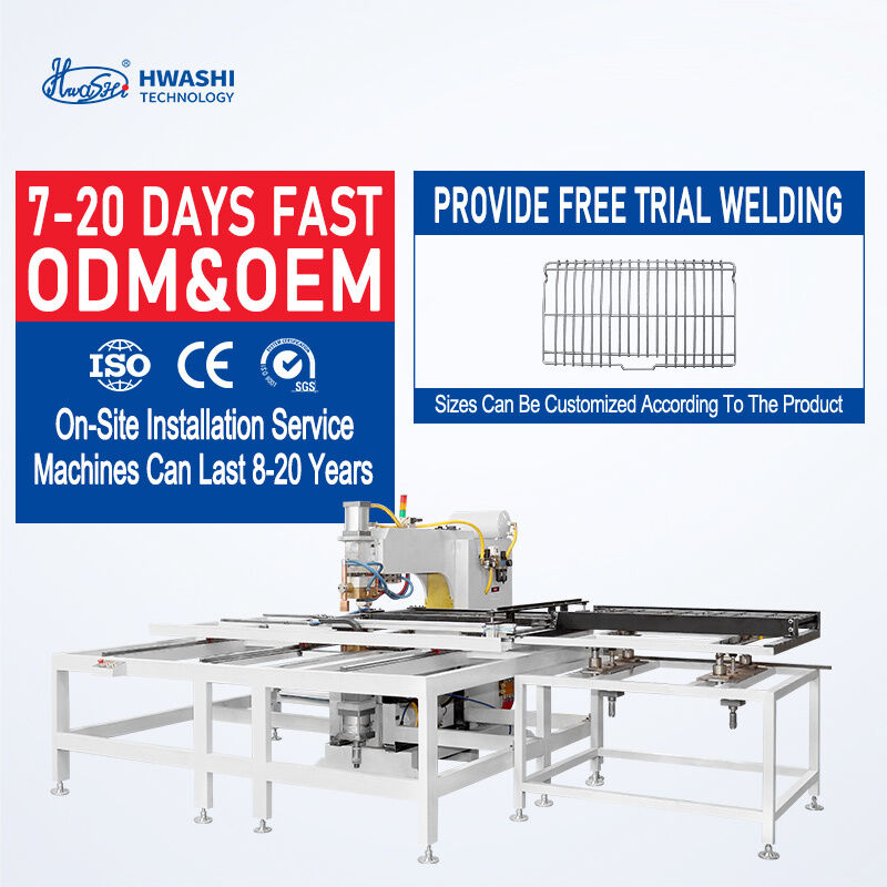 Hwashi PLC Control 380V 2-Phase Door Panel Multi Head Spot Welding Machine dengan Ketebalan Pengelasan 3+3mm