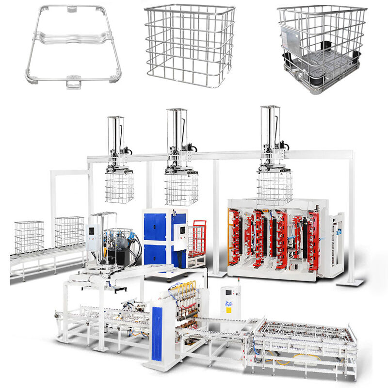Efisiensi Bending 20-25sec IBC Tote Cage Mesin Pengelasan Tegangan 380V Dioptimalkan sesuai dengan kebutuhan produk Anda
