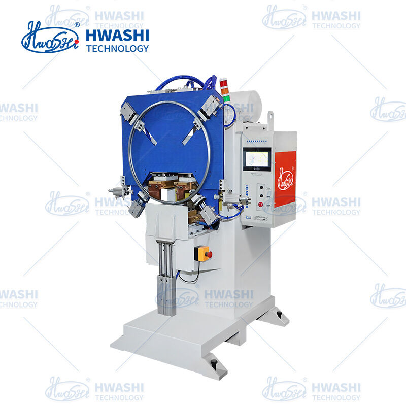 Hwashi MFDC Double-Head Spot Welder untuk Barrel Hoop Lock Clips.